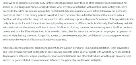 fanduel terms of service.